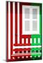Welcome to Portugal Collection - Colorful Facade with Red and Green Stripes-Philippe Hugonnard-Mounted Photographic Print