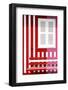 Welcome to Portugal Collection - Colorful Facade with Red and Pink Stripes-Philippe Hugonnard-Framed Photographic Print