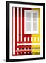 Welcome to Portugal Collection - Colorful Facade with Red and Yellow Stripes-Philippe Hugonnard-Framed Photographic Print