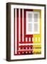 Welcome to Portugal Collection - Colorful Facade with Red and Yellow Stripes-Philippe Hugonnard-Framed Photographic Print