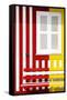 Welcome to Portugal Collection - Colorful Facade with Red and Yellow Stripes-Philippe Hugonnard-Framed Stretched Canvas