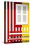 Welcome to Portugal Collection - Colorful Facade with Red and Yellow Stripes-Philippe Hugonnard-Stretched Canvas