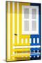 Welcome to Portugal Collection - Colorful Facade with Yellow and Blue Marine Stripes-Philippe Hugonnard-Mounted Photographic Print