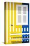 Welcome to Portugal Collection - Colorful Facade with Yellow and Blue Marine Stripes-Philippe Hugonnard-Stretched Canvas