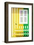 Welcome to Portugal Collection - Colorful Facade with Yellow and Green Stripes-Philippe Hugonnard-Framed Photographic Print