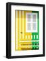 Welcome to Portugal Collection - Colorful Facade with Yellow and Green Stripes-Philippe Hugonnard-Framed Photographic Print