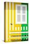 Welcome to Portugal Collection - Colorful Facade with Yellow and Green Stripes-Philippe Hugonnard-Stretched Canvas