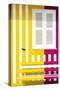 Welcome to Portugal Collection - Colorful Facade with Yellow and Pink Stripes-Philippe Hugonnard-Stretched Canvas