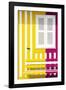 Welcome to Portugal Collection - Colorful Facade with Yellow and Pink Stripes-Philippe Hugonnard-Framed Photographic Print