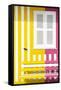 Welcome to Portugal Collection - Colorful Facade with Yellow and Pink Stripes-Philippe Hugonnard-Framed Stretched Canvas