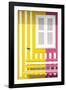 Welcome to Portugal Collection - Colorful Facade with Yellow and Pink Stripes-Philippe Hugonnard-Framed Photographic Print