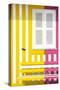 Welcome to Portugal Collection - Colorful Facade with Yellow and Pink Stripes-Philippe Hugonnard-Stretched Canvas