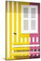 Welcome to Portugal Collection - Colorful Facade with Yellow and Pink Stripes-Philippe Hugonnard-Mounted Photographic Print