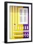 Welcome to Portugal Collection - Colorful Facade with Yellow and Purple Stripes-Philippe Hugonnard-Framed Photographic Print