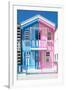 Welcome to Portugal Collection - Colorful Striped House Blue & Pink-Philippe Hugonnard-Framed Premium Photographic Print