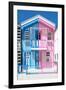 Welcome to Portugal Collection - Colorful Striped House Blue & Pink-Philippe Hugonnard-Framed Premium Photographic Print