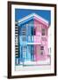 Welcome to Portugal Collection - Colorful Striped House Blue & Pink-Philippe Hugonnard-Framed Photographic Print