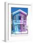 Welcome to Portugal Collection - Colorful Striped House Blue & Purple-Philippe Hugonnard-Framed Photographic Print