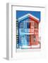 Welcome to Portugal Collection - Colorful Striped House Blue & Red-Philippe Hugonnard-Framed Photographic Print