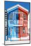 Welcome to Portugal Collection - Colorful Striped House Blue & Red-Philippe Hugonnard-Mounted Photographic Print