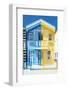 Welcome to Portugal Collection - Colorful Striped House Blue & Yellow-Philippe Hugonnard-Framed Photographic Print