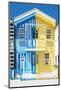 Welcome to Portugal Collection - Colorful Striped House Blue & Yellow-Philippe Hugonnard-Mounted Photographic Print
