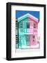 Welcome to Portugal Collection - Colorful Striped House Coral Green & Pink-Philippe Hugonnard-Framed Photographic Print