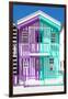 Welcome to Portugal Collection - Colorful Striped House Purple & Coral Green-Philippe Hugonnard-Framed Photographic Print