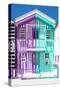 Welcome to Portugal Collection - Colorful Striped House Purple & Coral Green-Philippe Hugonnard-Stretched Canvas