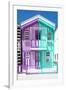 Welcome to Portugal Collection - Colorful Striped House Purple & Coral Green-Philippe Hugonnard-Framed Photographic Print