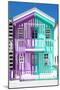 Welcome to Portugal Collection - Colorful Striped House Purple & Coral Green-Philippe Hugonnard-Mounted Premium Photographic Print
