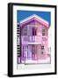 Welcome to Portugal Collection - Colorful Striped House Purple & Pink-Philippe Hugonnard-Framed Photographic Print