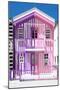 Welcome to Portugal Collection - Colorful Striped House Purple & Pink-Philippe Hugonnard-Mounted Photographic Print