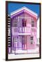 Welcome to Portugal Collection - Colorful Striped House Purple & Pink-Philippe Hugonnard-Framed Photographic Print