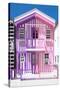 Welcome to Portugal Collection - Colorful Striped House Purple & Pink-Philippe Hugonnard-Stretched Canvas