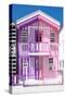 Welcome to Portugal Collection - Colorful Striped House Purple & Pink-Philippe Hugonnard-Stretched Canvas