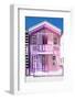 Welcome to Portugal Collection - Colorful Striped House Purple & Pink-Philippe Hugonnard-Framed Photographic Print