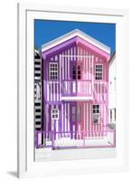 Welcome to Portugal Collection - Colorful Striped House Purple & Pink-Philippe Hugonnard-Framed Photographic Print