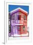 Welcome to Portugal Collection - Colorful Striped House Purple & Red-Philippe Hugonnard-Framed Photographic Print