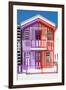 Welcome to Portugal Collection - Colorful Striped House Purple & Red-Philippe Hugonnard-Framed Photographic Print