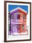 Welcome to Portugal Collection - Colorful Striped House Purple & Red-Philippe Hugonnard-Framed Photographic Print