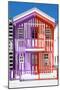 Welcome to Portugal Collection - Colorful Striped House Purple & Red-Philippe Hugonnard-Mounted Premium Photographic Print