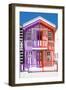 Welcome to Portugal Collection - Colorful Striped House Purple & Red-Philippe Hugonnard-Framed Photographic Print