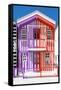 Welcome to Portugal Collection - Colorful Striped House Purple & Red-Philippe Hugonnard-Framed Stretched Canvas