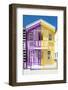 Welcome to Portugal Collection - Colorful Striped House Purple & Yellow-Philippe Hugonnard-Framed Photographic Print
