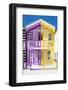 Welcome to Portugal Collection - Colorful Striped House Purple & Yellow-Philippe Hugonnard-Framed Photographic Print