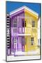 Welcome to Portugal Collection - Colorful Striped House Purple & Yellow-Philippe Hugonnard-Mounted Photographic Print