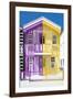 Welcome to Portugal Collection - Colorful Striped House Purple & Yellow-Philippe Hugonnard-Framed Photographic Print