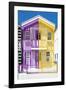 Welcome to Portugal Collection - Colorful Striped House Purple & Yellow-Philippe Hugonnard-Framed Photographic Print