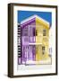 Welcome to Portugal Collection - Colorful Striped House Purple & Yellow-Philippe Hugonnard-Framed Photographic Print